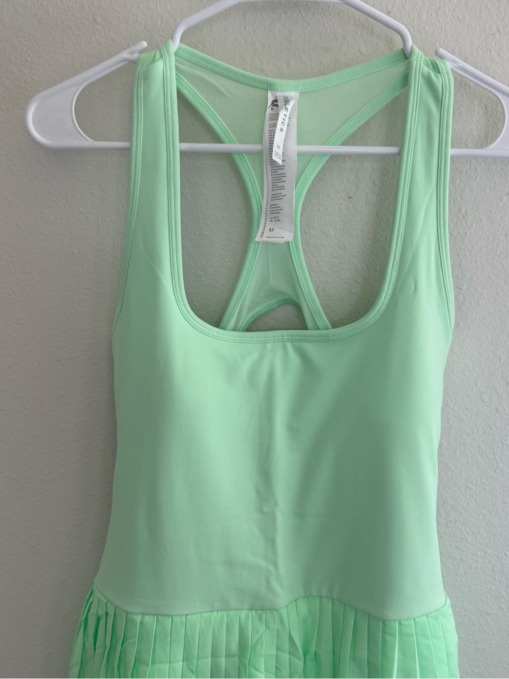 Fabletics Pleated Tennis Dress | Mint Green | Size M